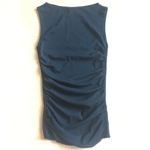 Sheer Mesh Ruched Top